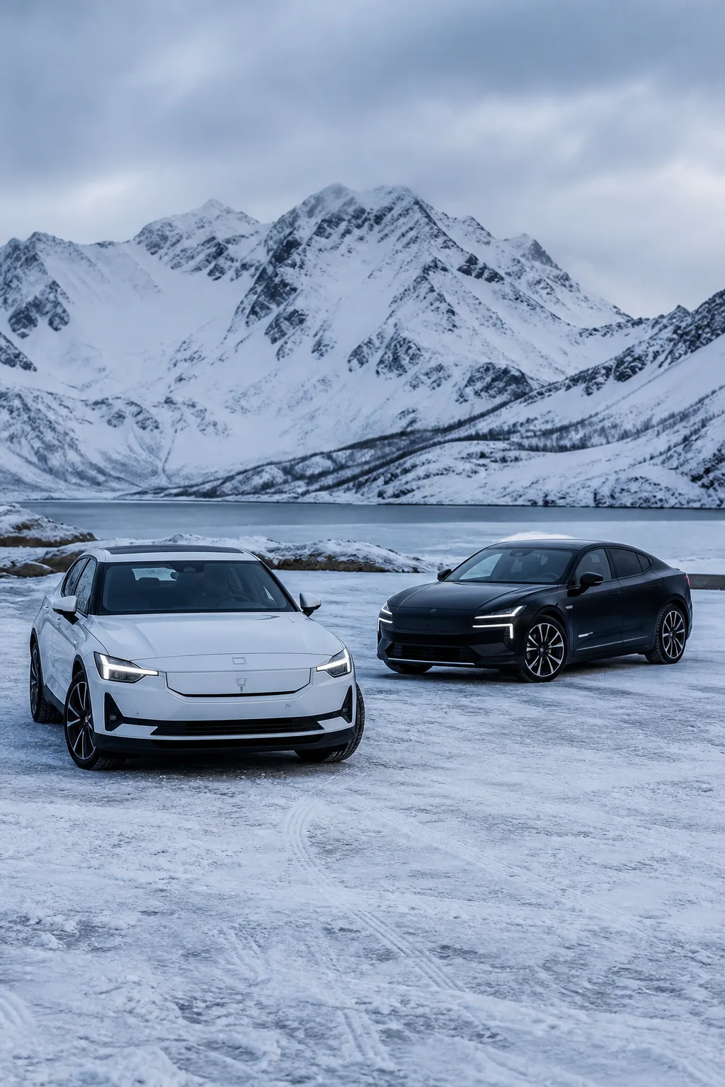 Who loses more winter range—the Polestar 4 or the Polestar 2?